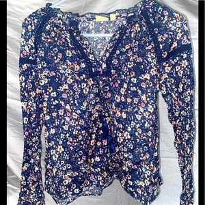 A blue long sleeve shirt.